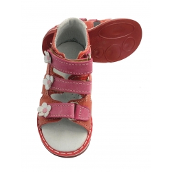 Sandały BENA profilkatyczne wzór 05 kolor czerwony